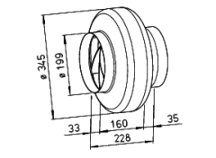 Helios RR EC 200 A Kanal Fanı