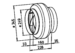 Helios RR EC 250 A Kanal Fanı