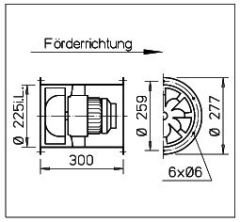 Helios VARD 225/4 Ex Karma Akışlı Fan