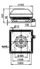 Helios RDD 355/4 Çatı Fanı