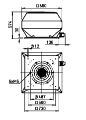 Helios VDD 450/4 Ex Çatı Fanı