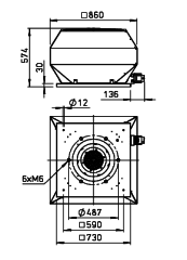 Helios VDD 450/6 Ex Çatı Fanı