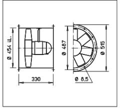 Helios HRFD 450/2/2 Kanal Tipi Aksiyel Fan