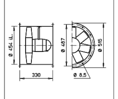 Helios HRFD 450/4.Ex Kanal Tipi Aksiyel Fan