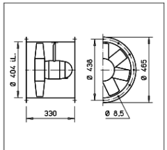 Helios HRFW 400/4 Kanal Tipi Aksiyel Fan