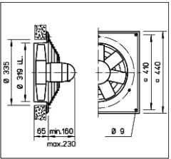 Helios HQD 315/8/4 Duvar Tipi Aksiyel Fan