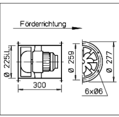 Helios VARD 225/4/2 Karma Akışlı Fan
