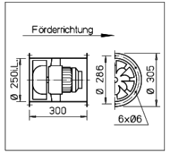 Helios VARD 250/2 Karma Akışlı Fan