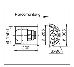 Helios VARD 250/4 Karma Akışlı Fan