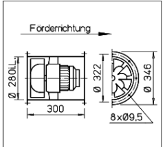 Helios VARD 280/2 TK Karma Akışlı Fan
