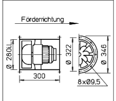 Helios VARD 280/4/2 Karma Akışlı Fan