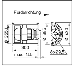 Helios VARD 355/2 Ex Karma Akışlı Fan
