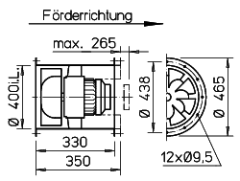 Helios VARD 400/4 Karma Akışlı Fan