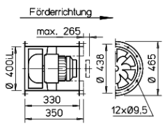 Helios VARD 400/4 Ex Karma Akışlı Fan