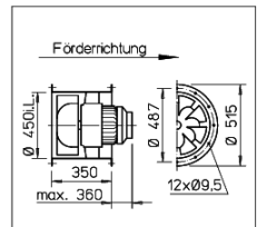 Helios VARD 450/2 Ex Karma Akışlı Fan