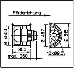 Helios VARD 450/4 Ex Karma Akışlı Fan