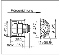 Helios VARD 450/6 Ex Karma Akışlı Fan