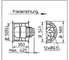 Helios VARD 500/2  Karma Akışlı Fan