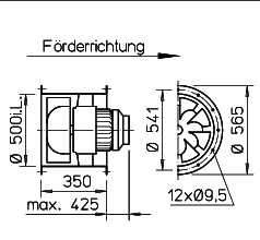 Helios VARD 500/4 Ex Karma Akışlı Fan