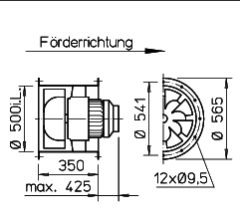 Helios VARD 500/4/4 TK Karma Akışlı Fan