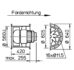 Helios VARD 560/4/4 TK Karma Akışlı Fan