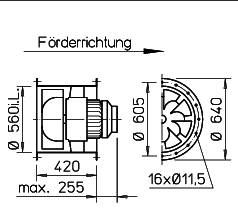 Helios VARD 560/6 Ex Karma Akışlı Fan