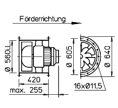 Helios VARD 560/8 Ex Karma Akışlı Fan