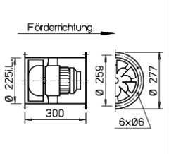 Helios VARW 225/4 Ex Karma Akışlı Fan