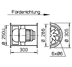 Helios VARW 250/2 Karma Akışlı Fan