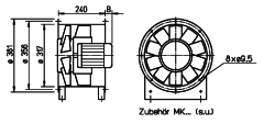 Helios AMD 315/4/2 0,17 0,75 kW Aksiyel Kanal Fanı